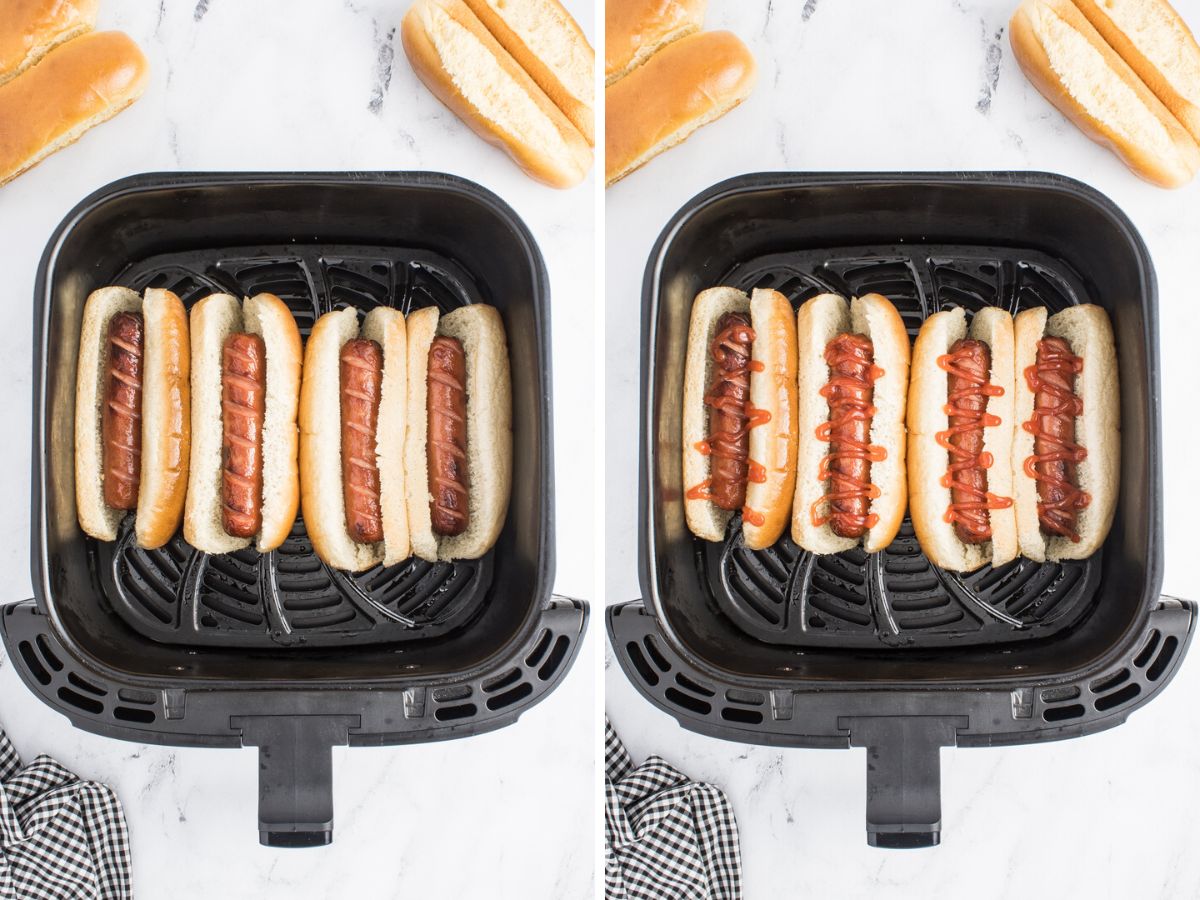 Air Fryer Hot Dogs - Katie's Cucina