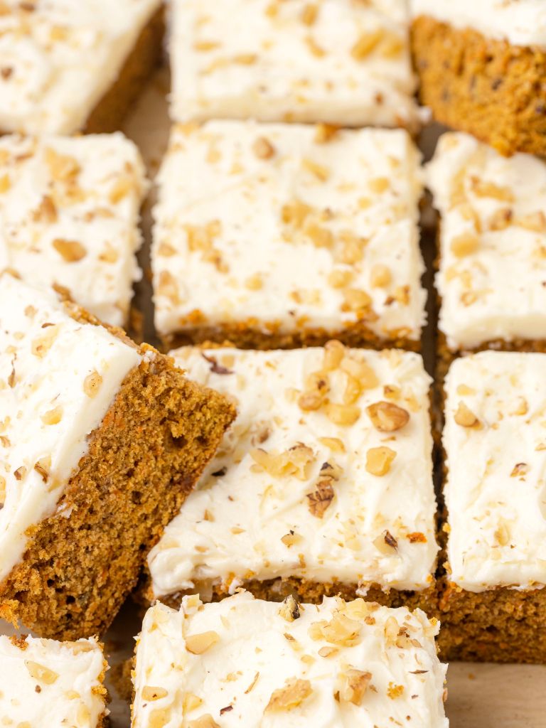 Carrot Cake Bars (Cream Cheese Frosting)