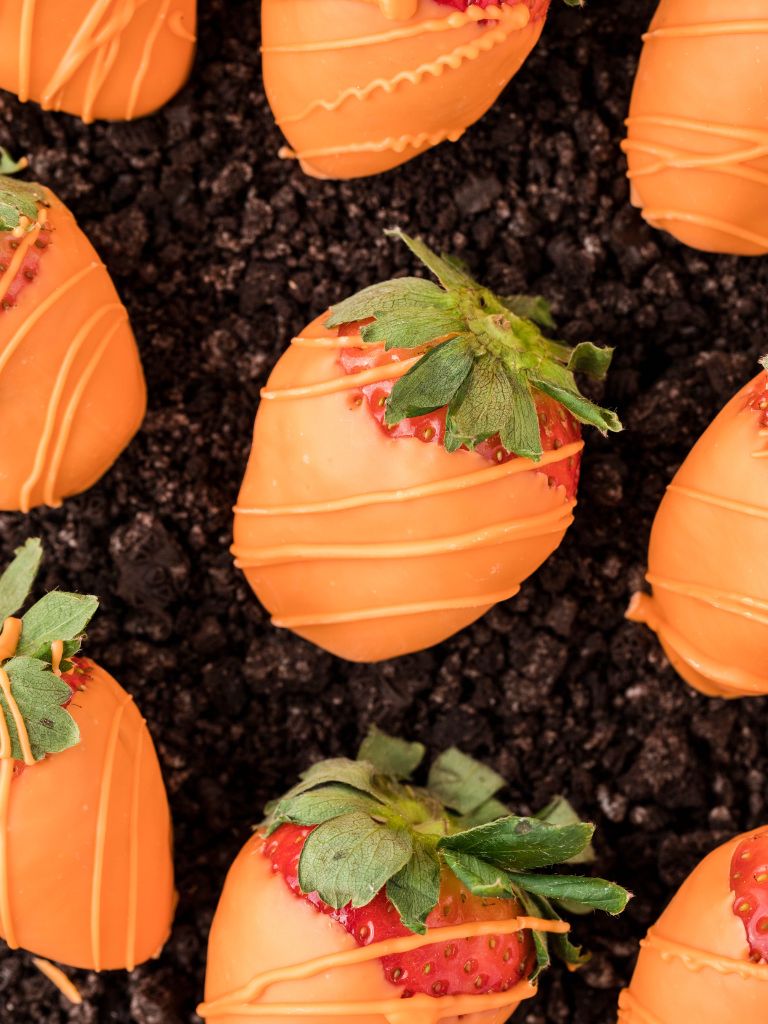 Carrot Patch Chocolate Covered Strawberries