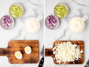Step by step process photos showing how to make this side dish recipe.