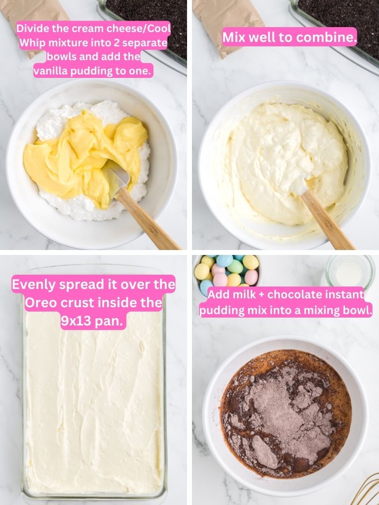 How to make this easter dessert with step by step picture instructions. 