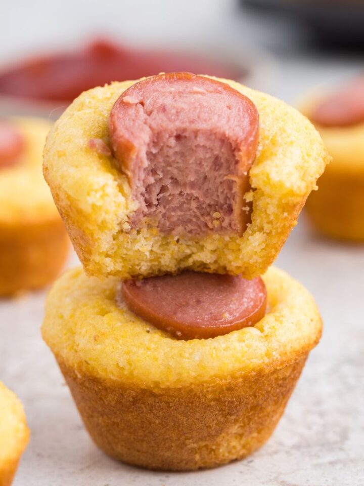 Mini Corn Dog Bites Together as Family