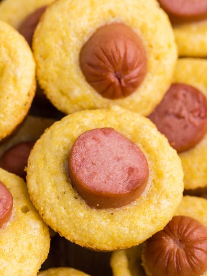 Mini Corn Dog Bites Together as Family
