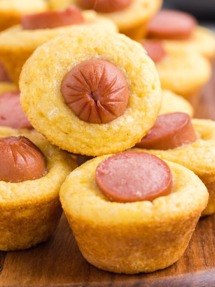 Mini Corn Dog Bites Together as Family