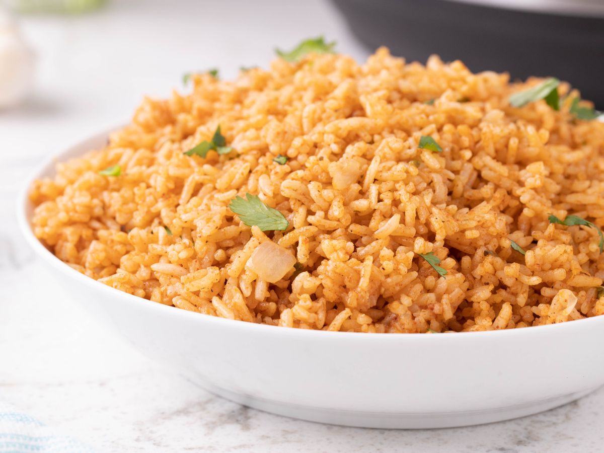 Step by step process photos for how to make this recipe for Spanish Rice. 
