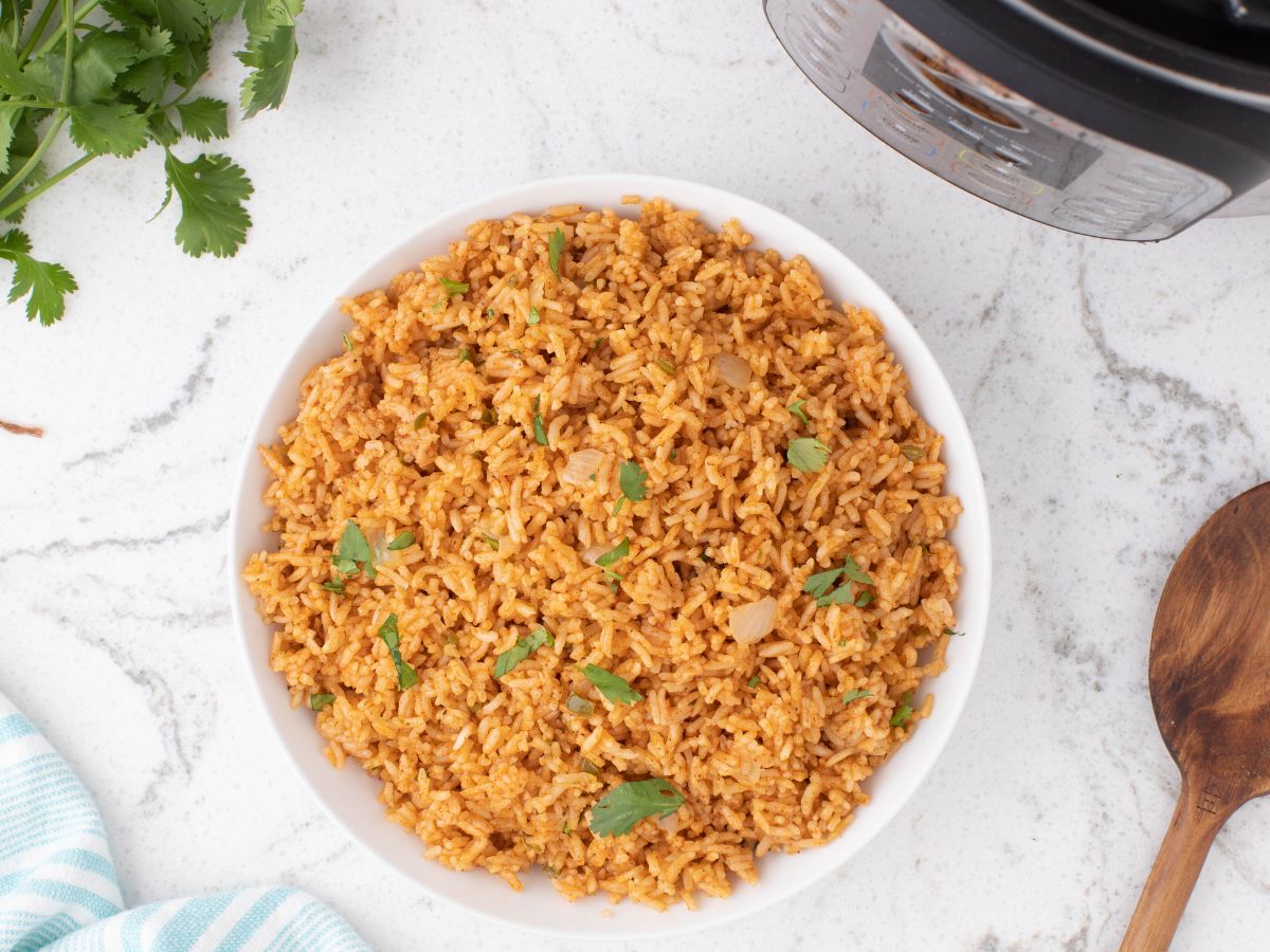 Step by step process photos for how to make this recipe for Spanish Rice. 