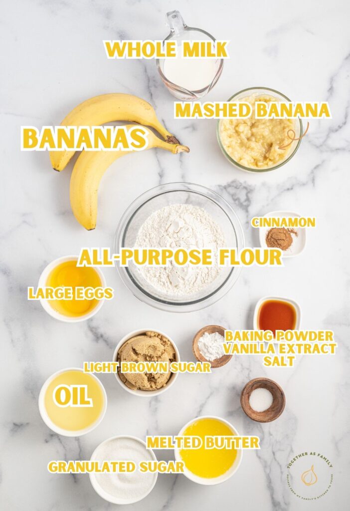 Labeled ingredients for this recipe