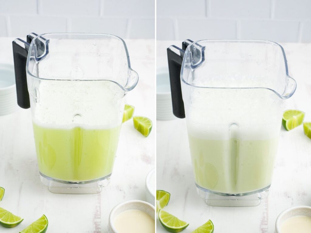 Step by step process images of how to make this drink recipe.