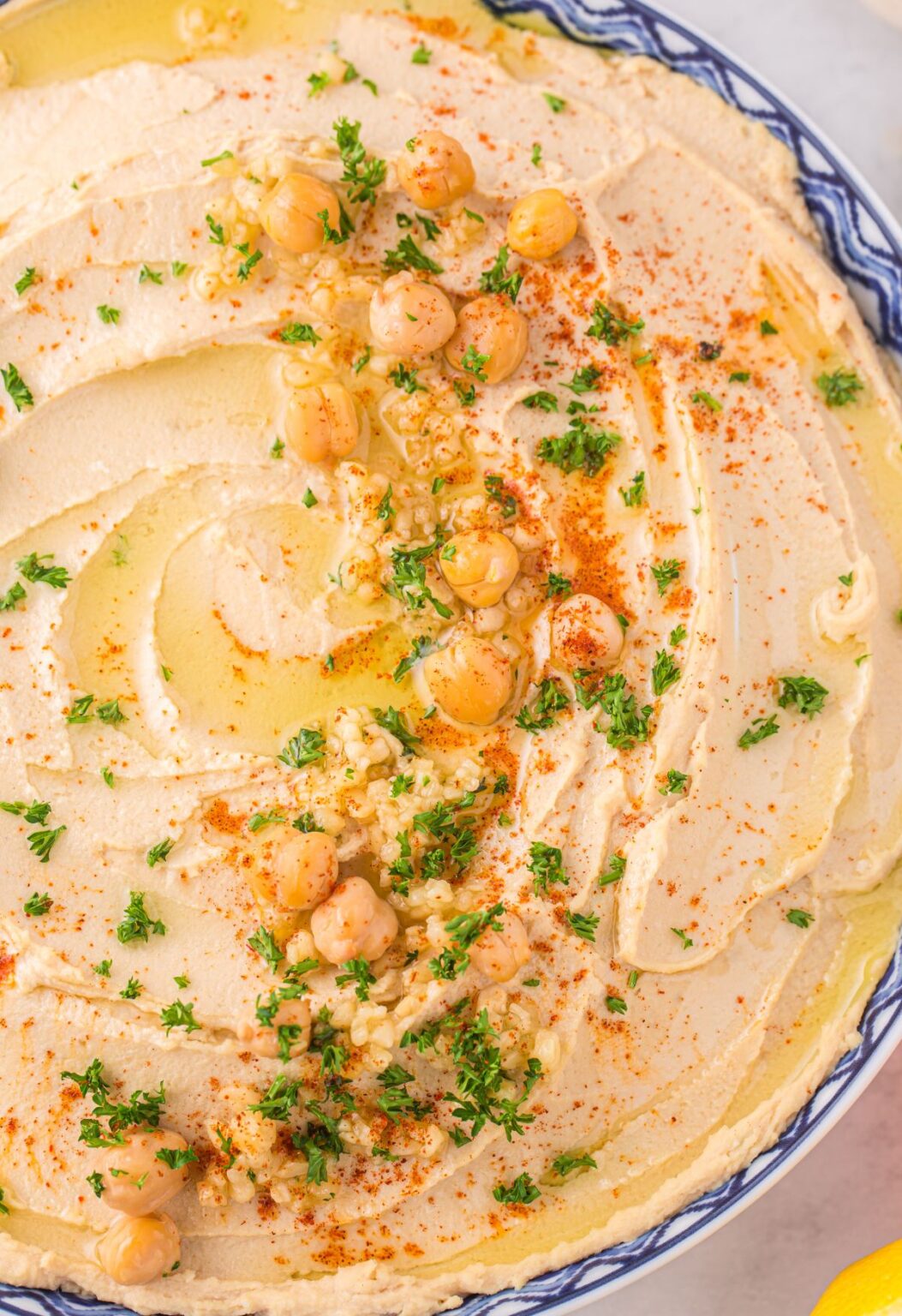 Roasted Garlic Hummus Together as Family