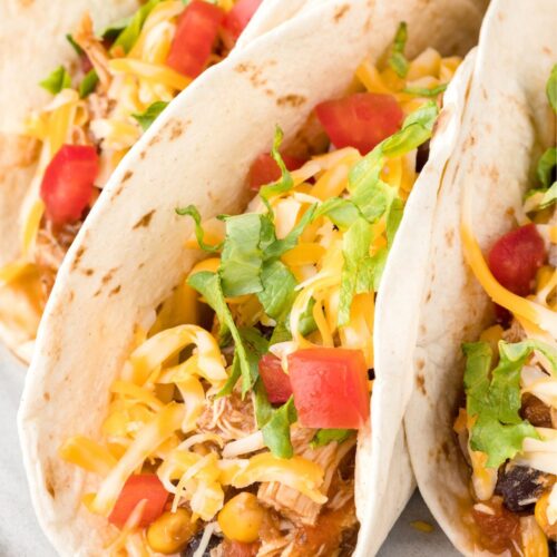 Slow Cooker Fiesta Chicken Tacos - Together as Family