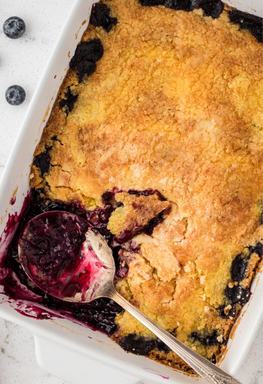 Blueberry Dump Cake Together as Family
