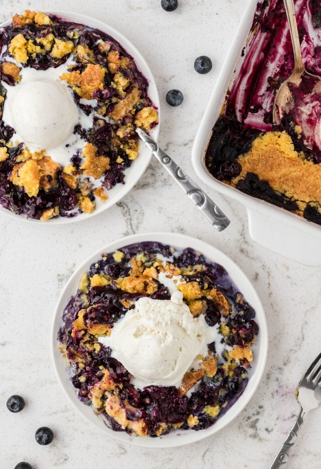 Blueberry Dump Cake Together as Family