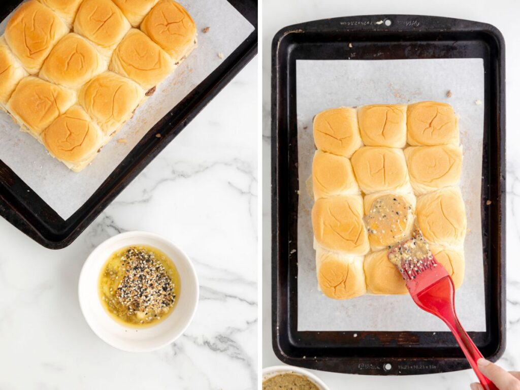 Step by step process for how to make this slider recipe.