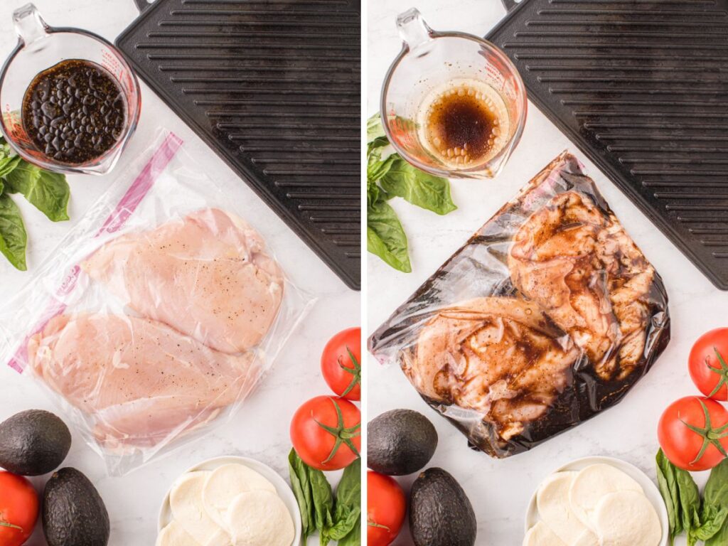 Step by step process photos showing how to make this grilled chicken recipe. 