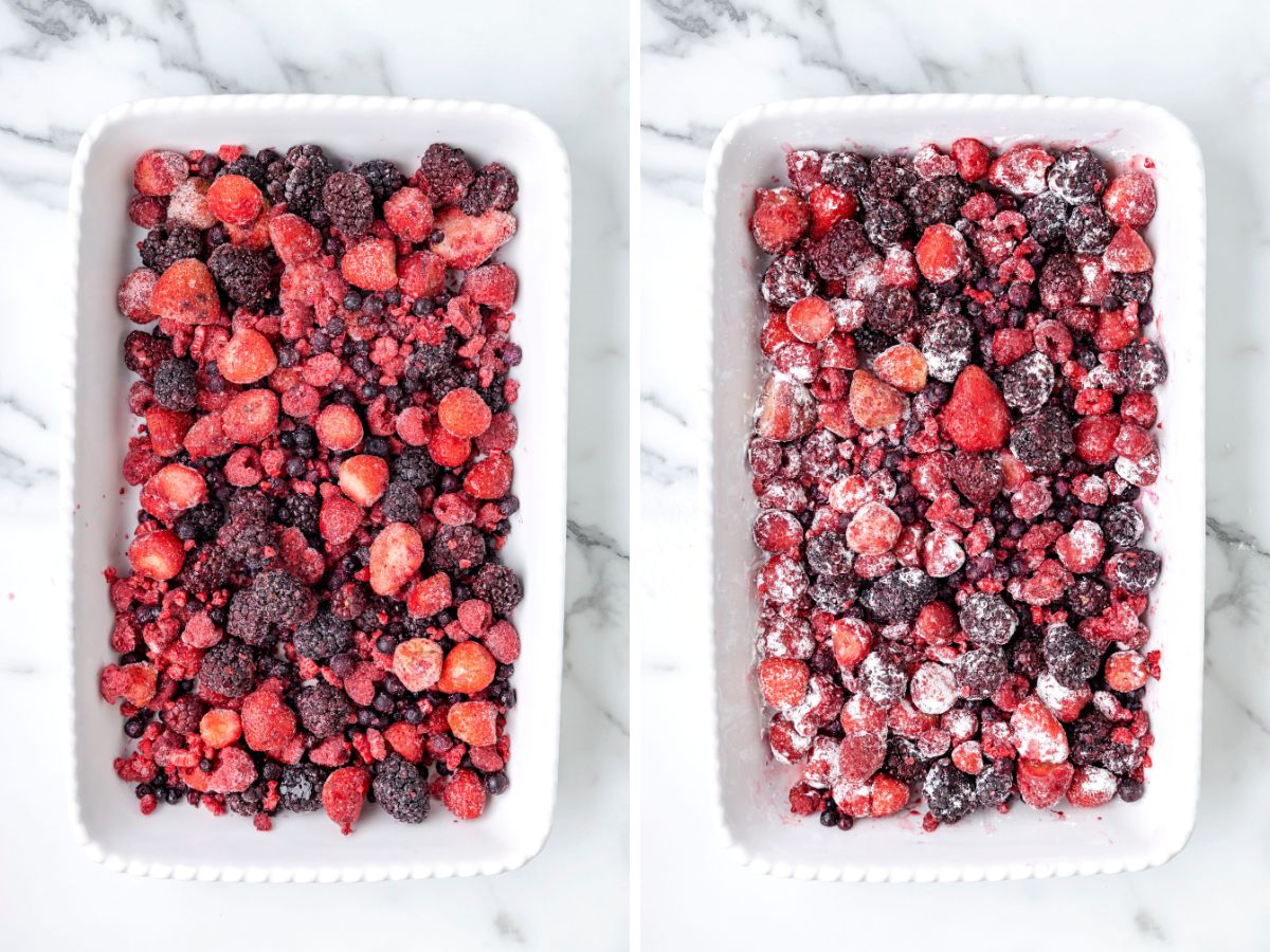 Mixed Berry Sugar Cookie Cobbler Together as Family