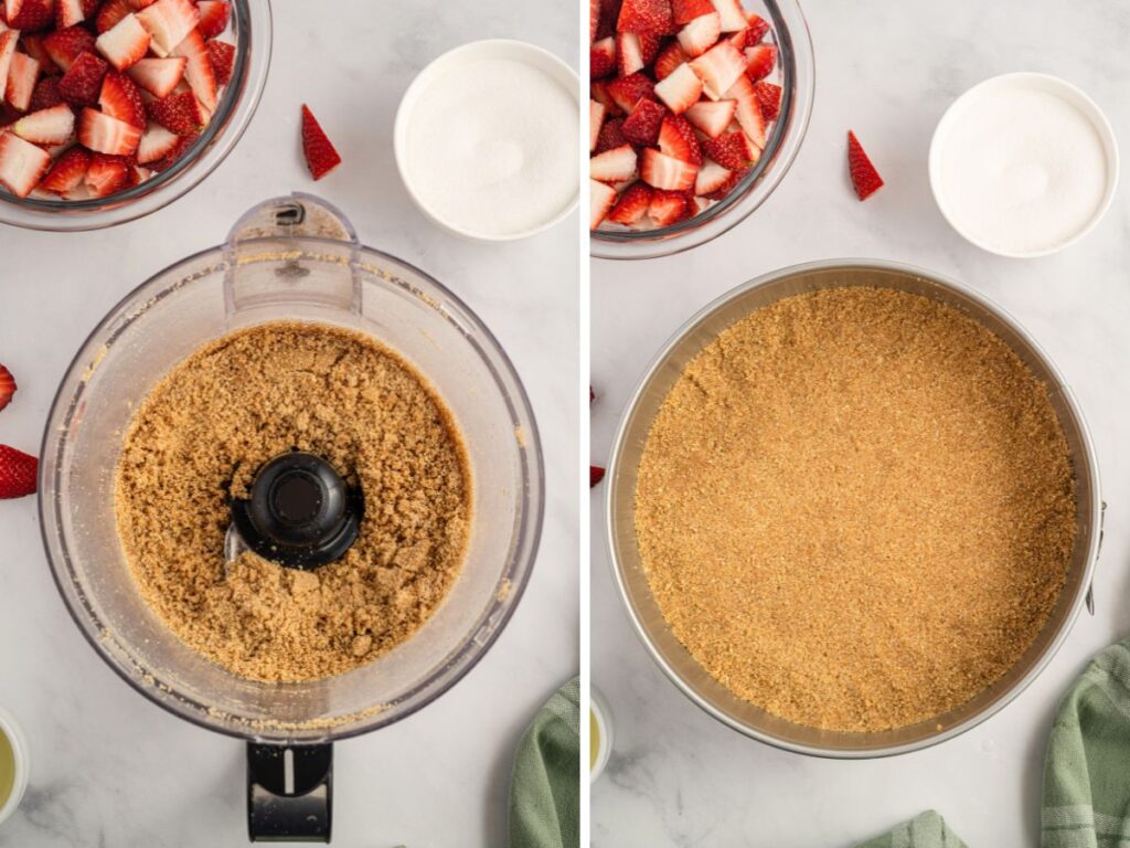 Step by step process instructions with photos showing how to make this no bake dessert. 