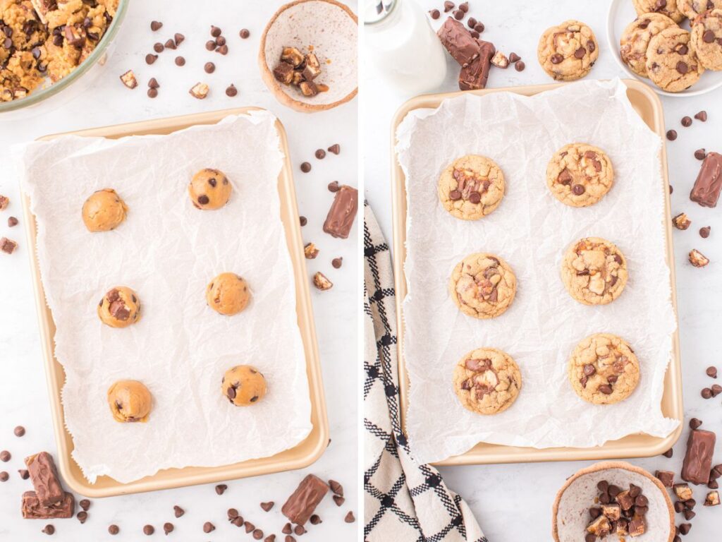 Process photos showing how to make this easy cookie recipe.