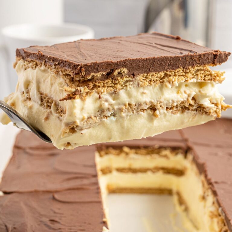 Chocolate Eclair Icebox Cake Together as Family