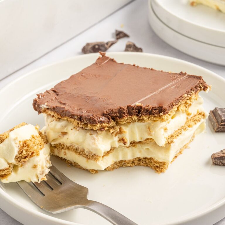 Chocolate Eclair Icebox Cake Together as Family