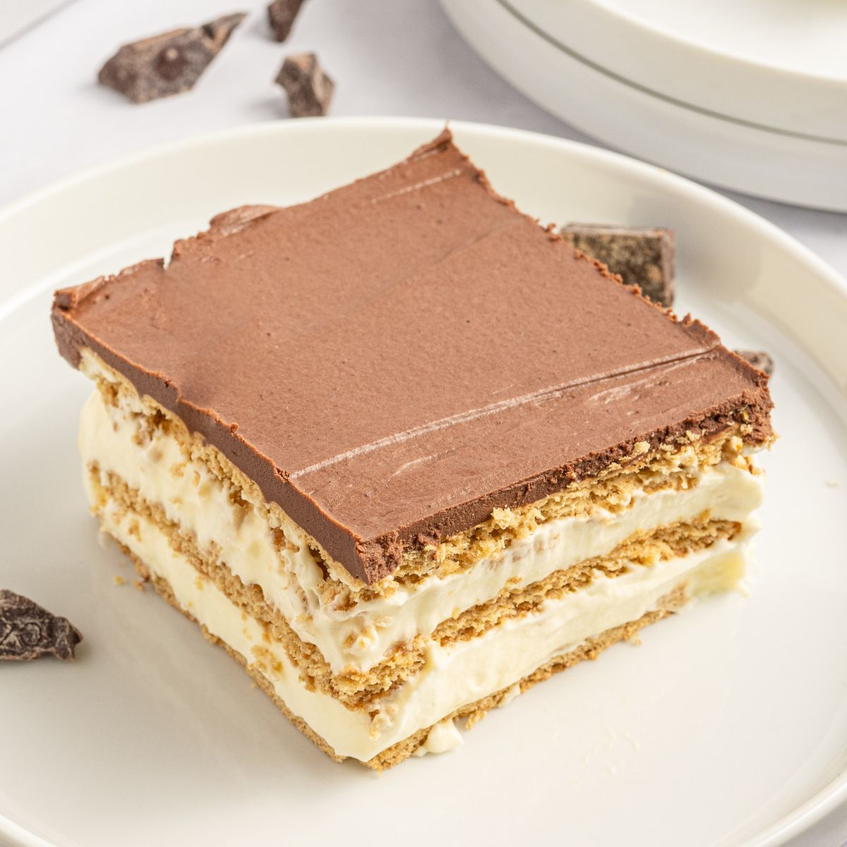 Chocolate Eclair Icebox Cake Together as Family