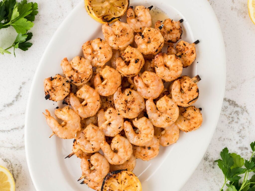 Process images showing how to make this grilled shrimp recipe.