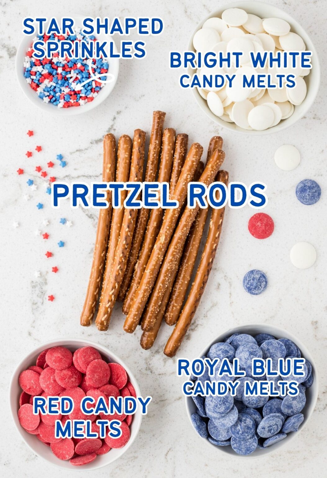 Patriotic Pretzel Rods Together as Family