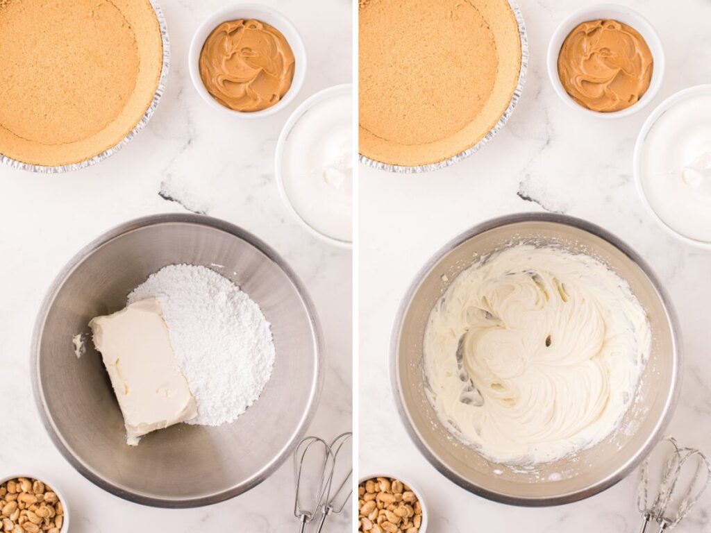 Process photos showing how to make this pie recipe. 