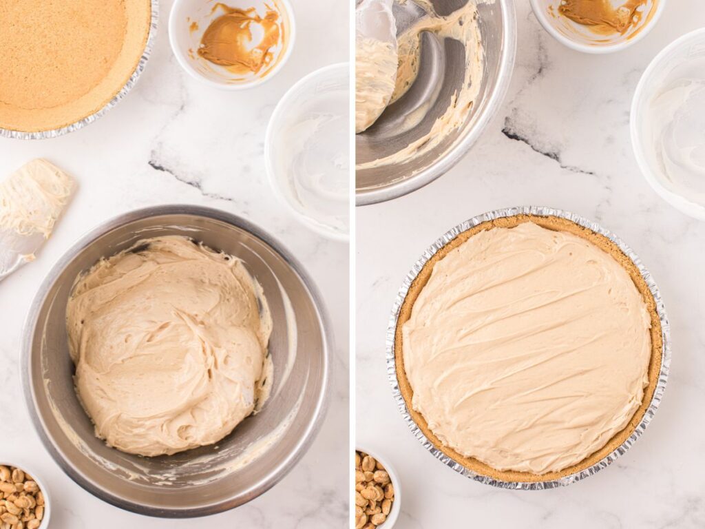 Process photos showing how to make this pie recipe.