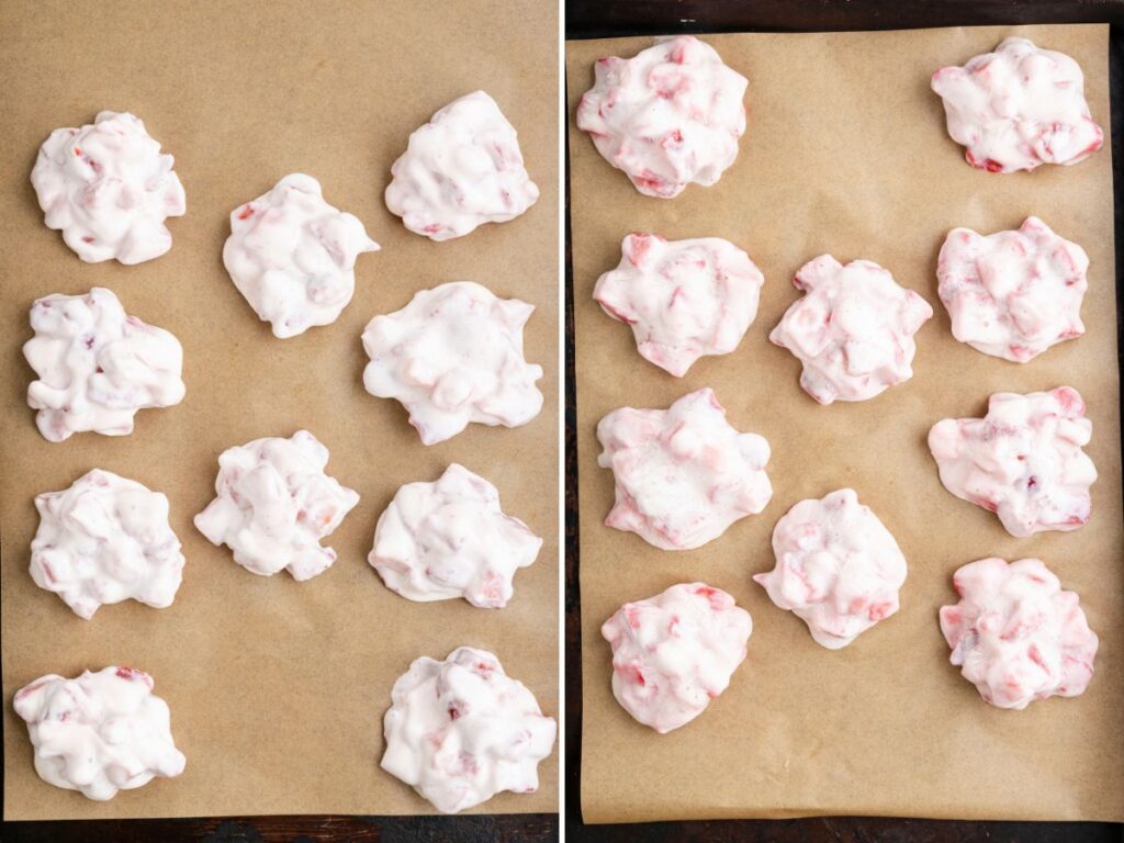 Process photo collages showing step by step how to make this viral TikTok recipe.