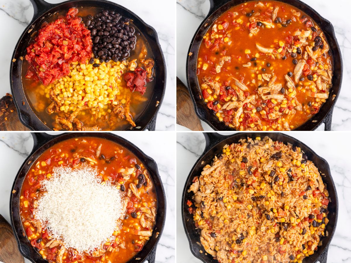 Cheesy Chicken Taco Rice (One Pot Recipe) - Together as Family