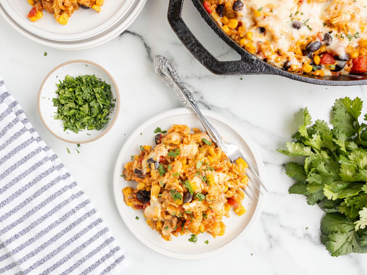 Cheesy Chicken Taco Rice (One Pot Recipe) - Together as Family