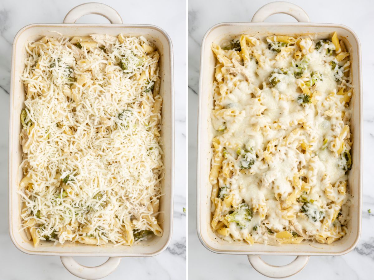 Dump and Bake Chicken Alfredo Casserole Together as Family