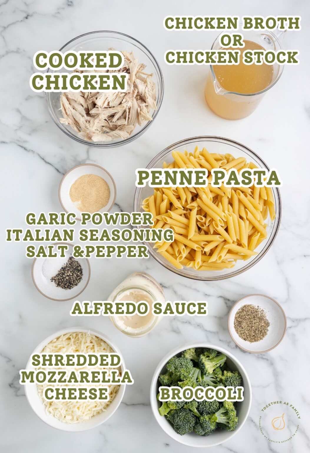 Dump and Bake Chicken Alfredo Casserole Together as Family