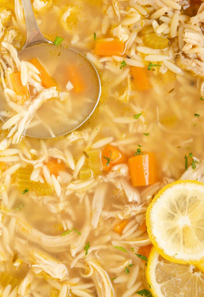 Close up picture of the soup