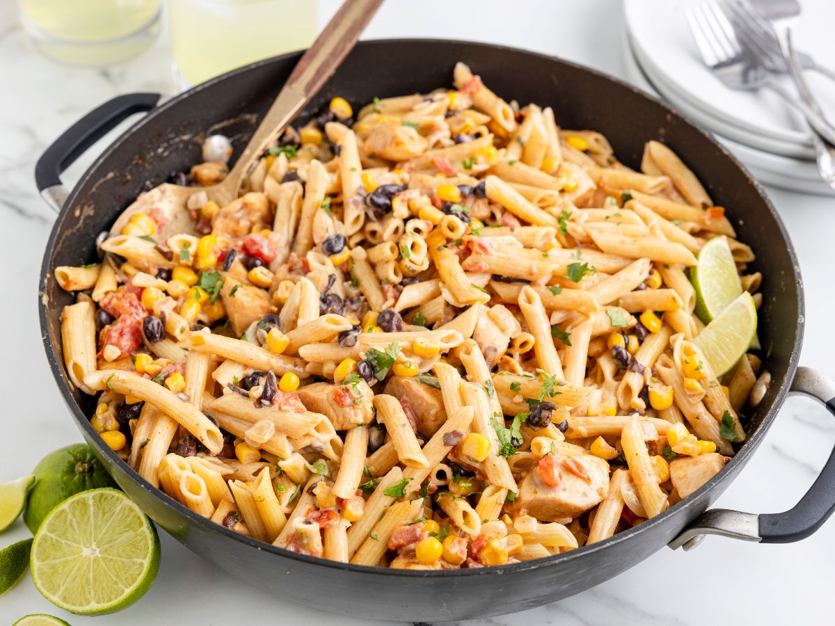 Southwest Chicken Pasta (With Penne Pasta) - Together as Family