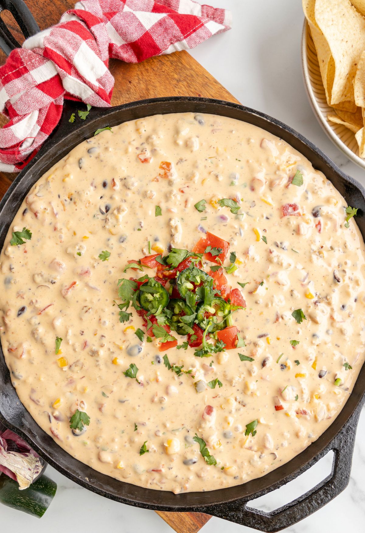 Queso Ranch Ultimate Cowboy Queso (Loaded Cheesy Dip Recipe) - Together as Family