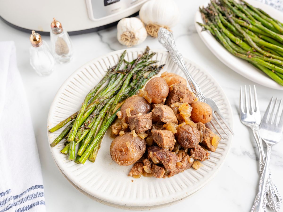 Crockpot Steak and Potatoes - Together as Family