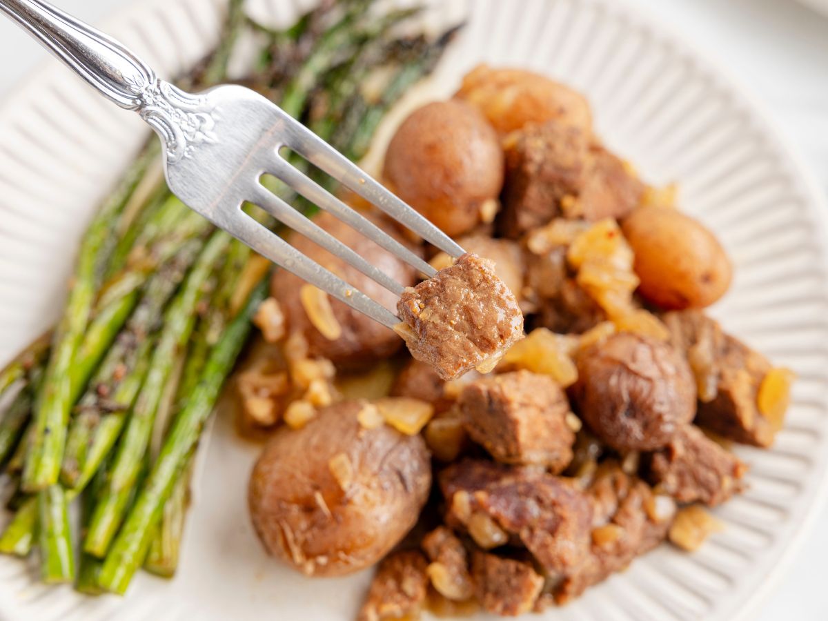 Crockpot Steak and Potatoes - Together as Family