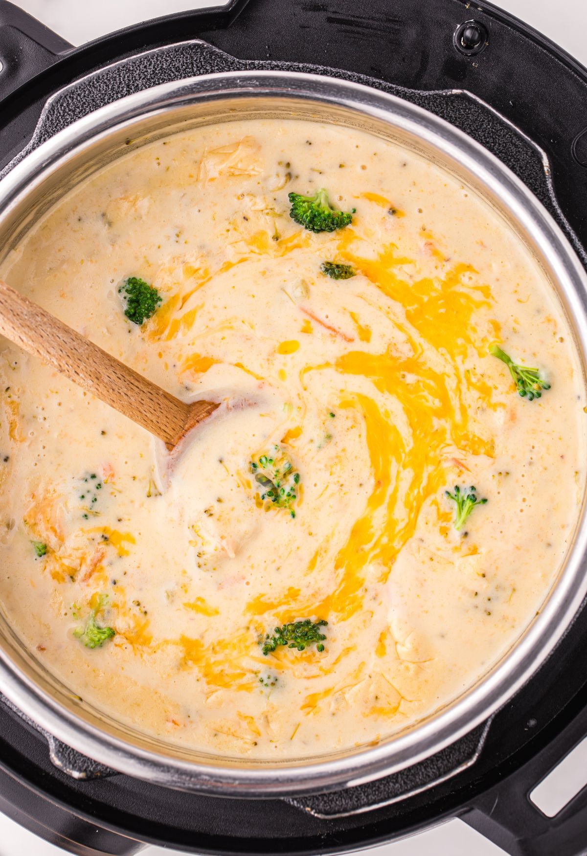 Instant Pot Broccoli Cheddar Soup Together as Family