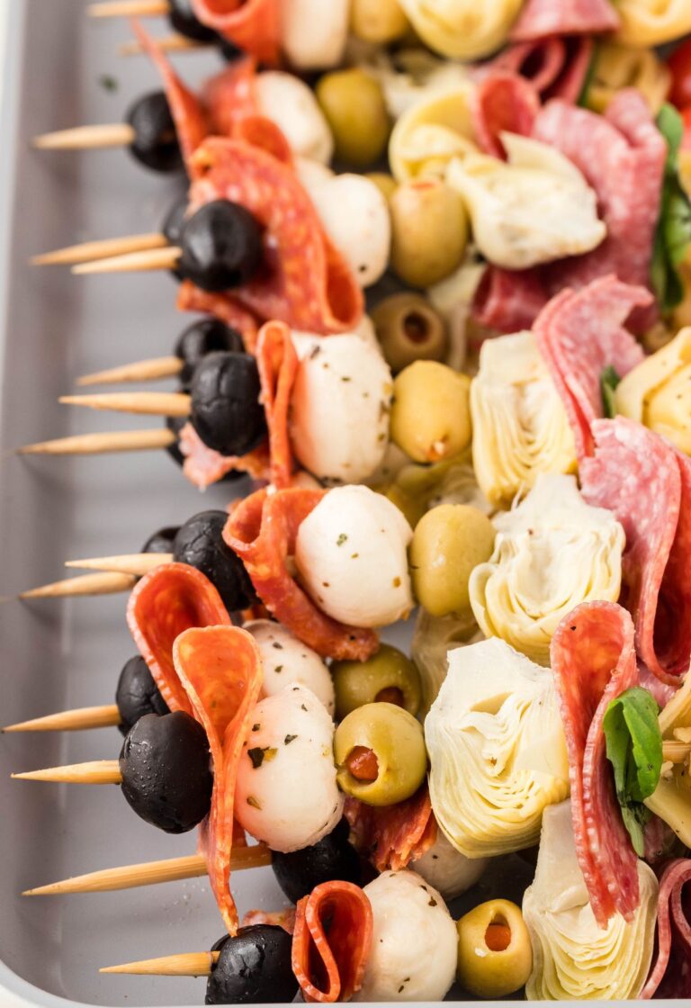 Mini Antipasto Skewers with Tortellini (BEST Appetizer) - Together as ...