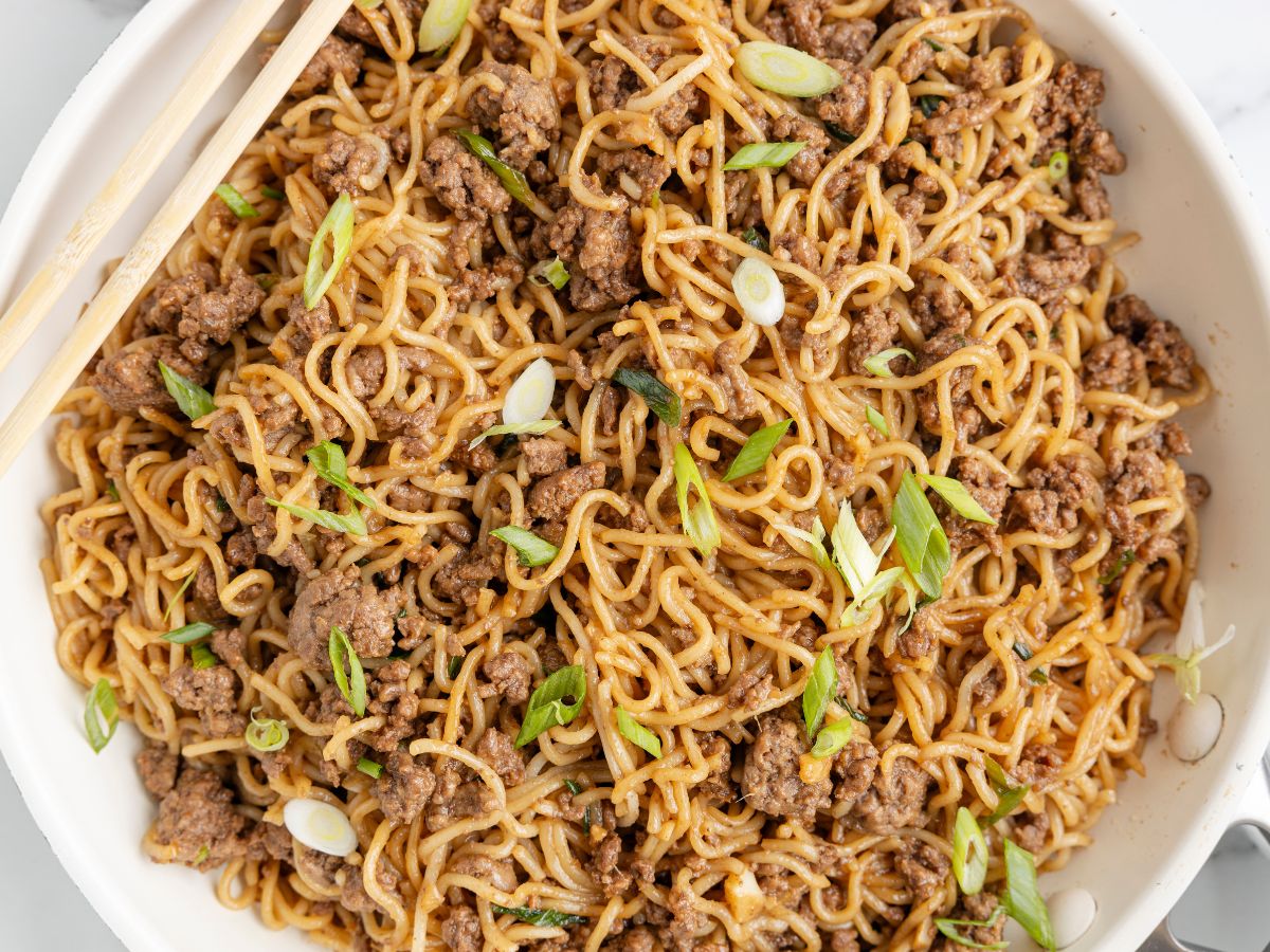 Quick & Easy Ground Beef Ramen Noodles - Together as Family