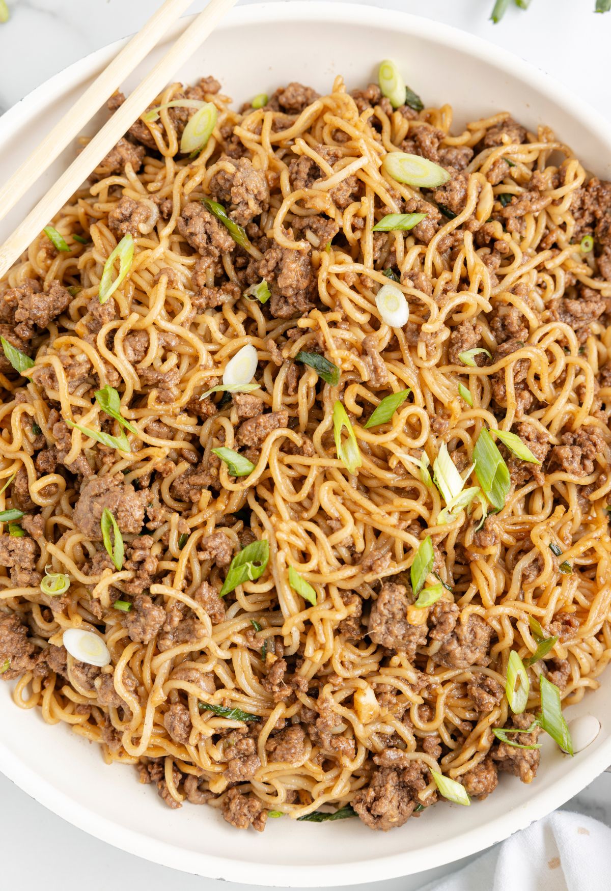 Quick & Easy Ground Beef Ramen Noodles - Together as Family