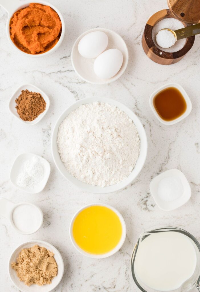 Ingredients on a white background. 