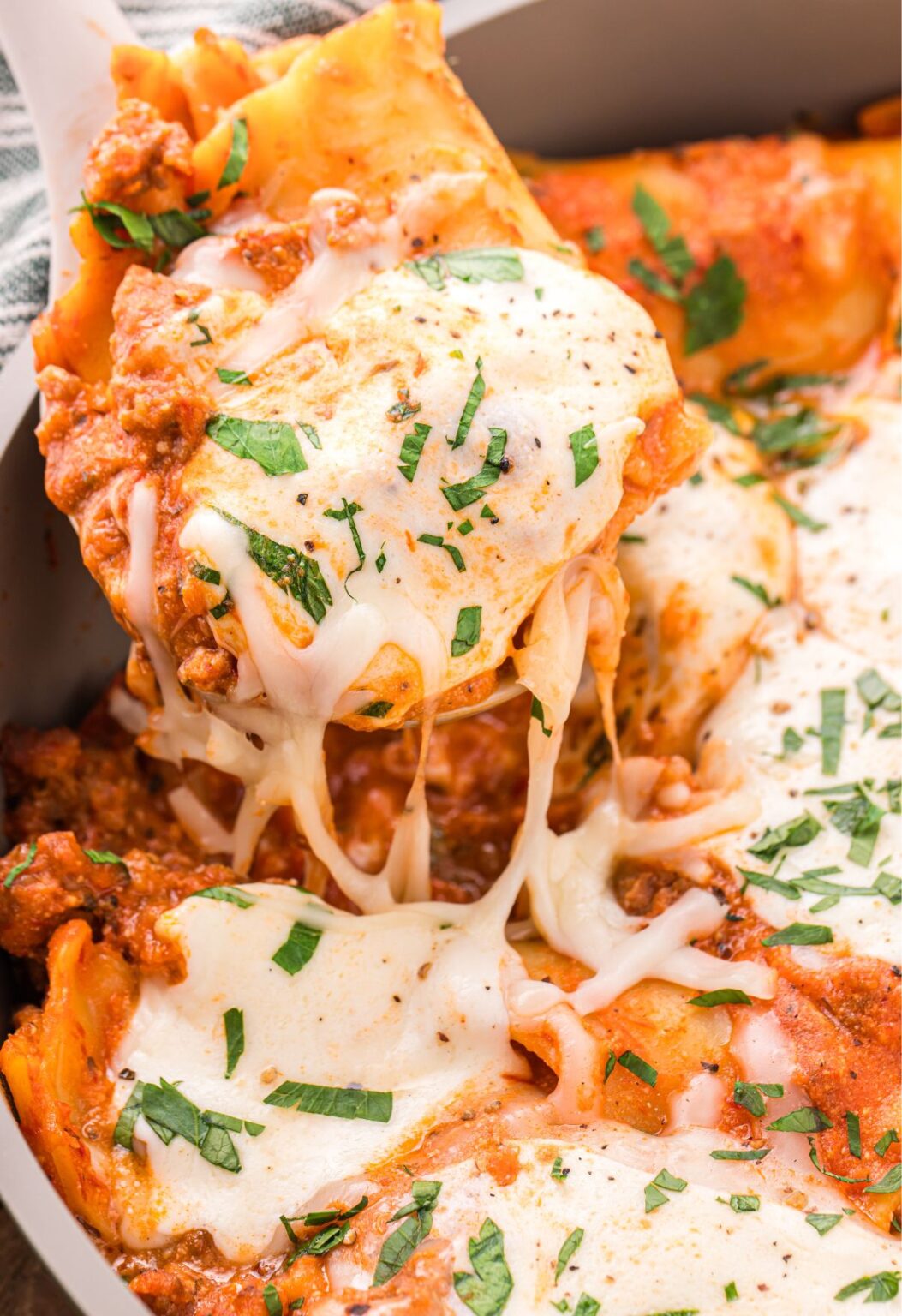 Skillet Lasagna (One Pot Stove Top Lasagna) - Together as Family 