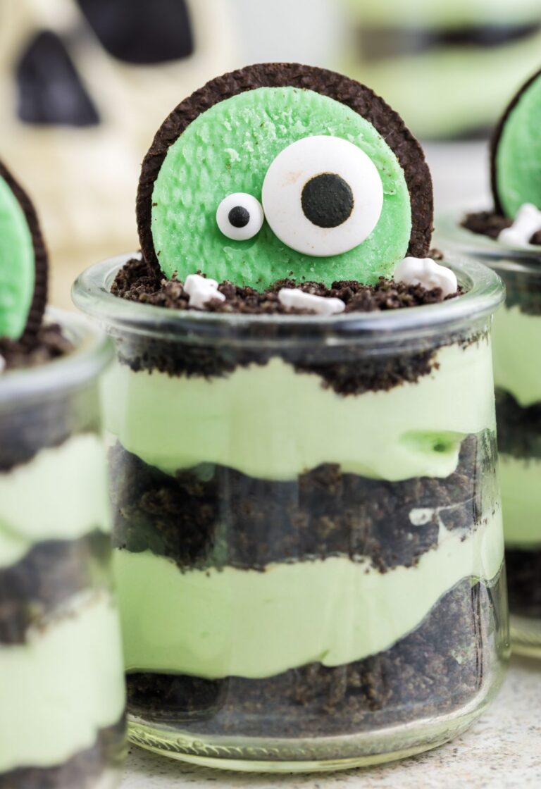 Zombie Dirt Pudding Cups