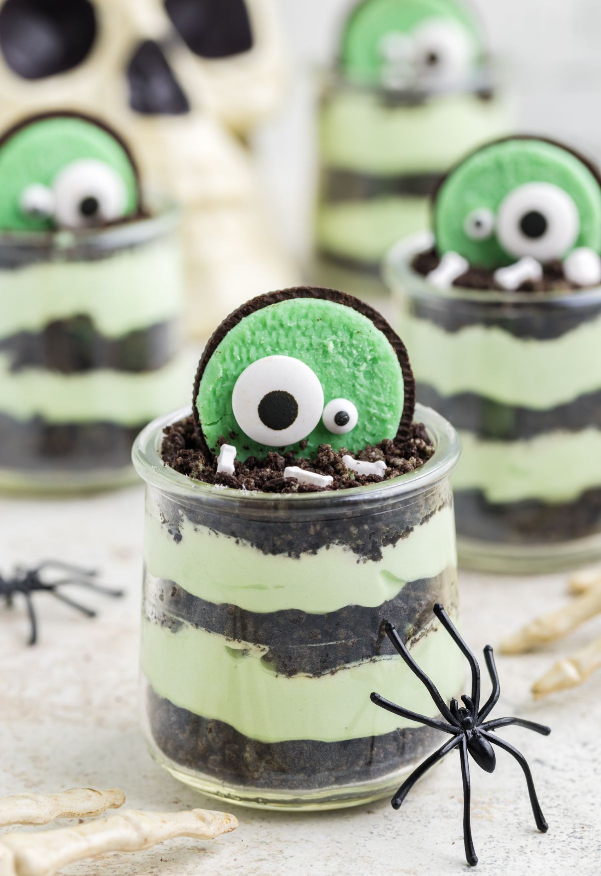 Zombie Dirt Pudding Cups - Together as Family