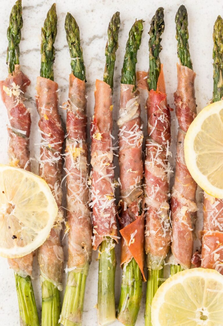 Roasted Prosciutto Wrapped Asparagus (Easy Appetizer)