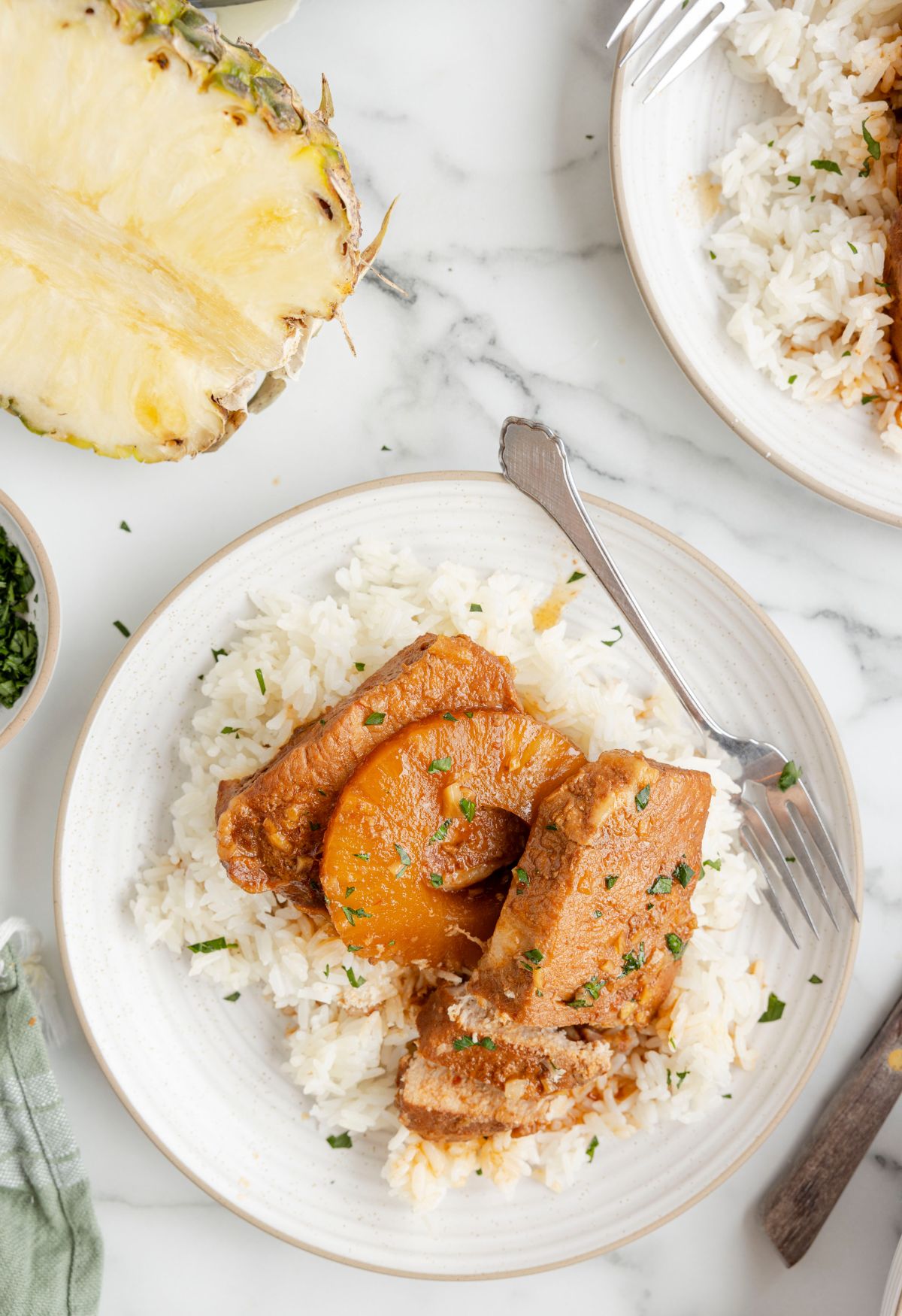 Easy Slow Cooker Hawaiian Pork Chops Together as Family