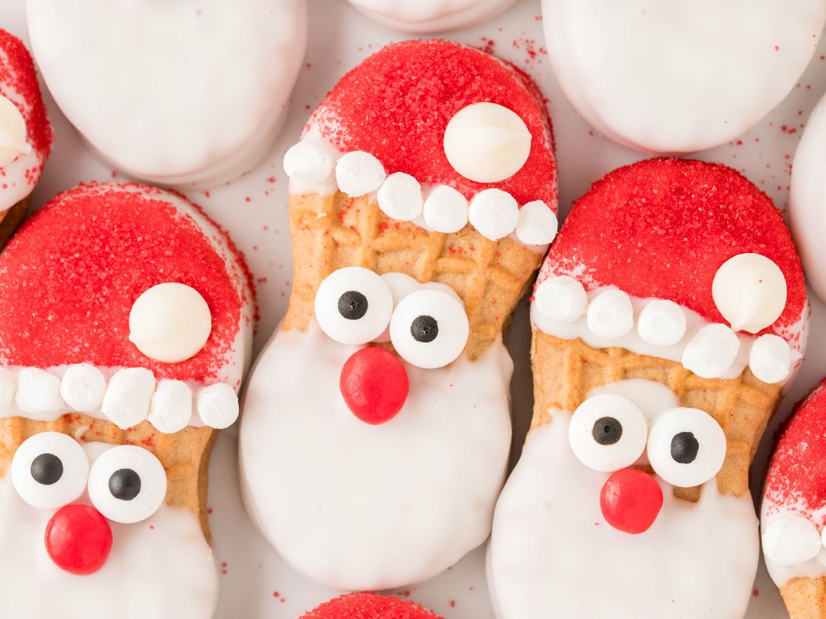 Easy Santa Claus Cookies (Made With Nutter Butter Cookies) Together
