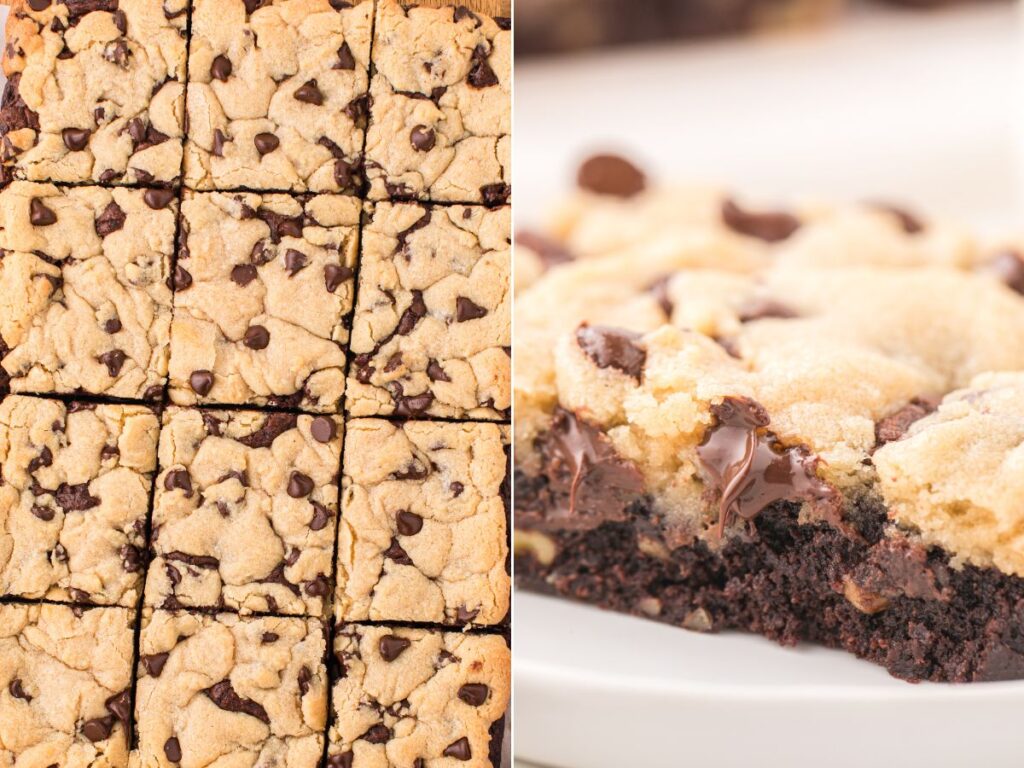 Process images for this brownie and cookie bar recipe.